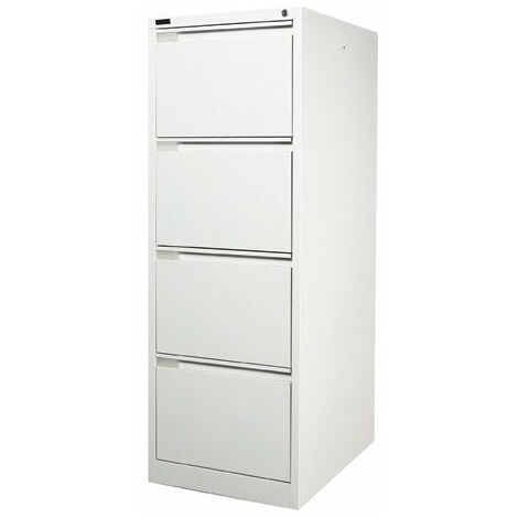 Foolscap 4 Drawer Filing Cabinet - Chalk White