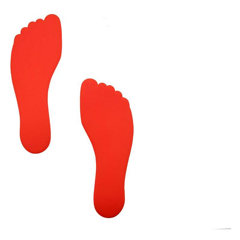 Pre-sport - Foot Floor Marker (Pack of 6) Red - Red