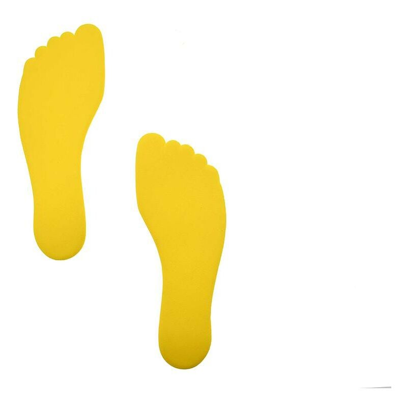Foot Floor Marker (Pack of 6) Yellow - Yellow