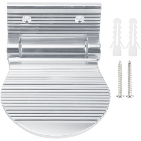 Foot Rest Wall Mount Space Aluminum Non Slip Foot Pedal for Hallway Entryway Bathroom(Silver )