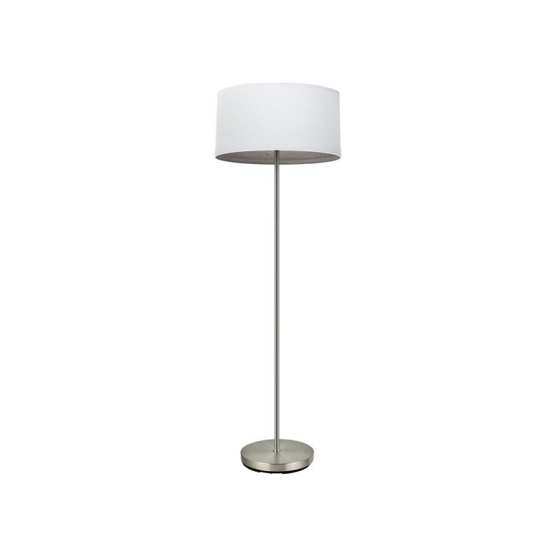 Fabrilamp - Boden Wohnzimmer Tatiana 1xe27 Nickel/weiß-mad.grau 162x40x40 Cm