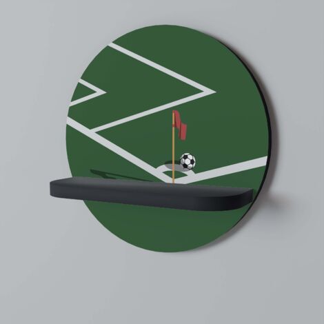 FOOTBALL ACTION Rundes Regal Schwarz