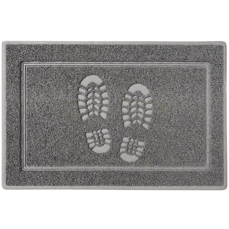 Footprints Large Sanitizing Doormat in Grey