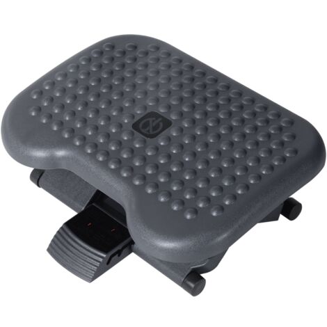 Footrest Adjustable Height & Angle Tilting Platform Home Office Foot Rest Charcoal Grey