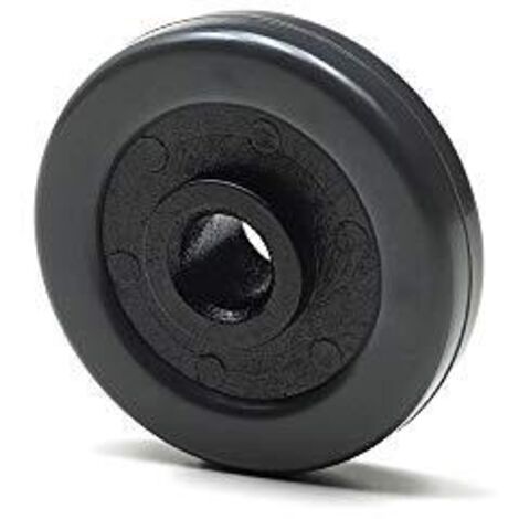 Foppapedretti 4 Ruote Gommate per Assai, ⌀ 4cm, Nero