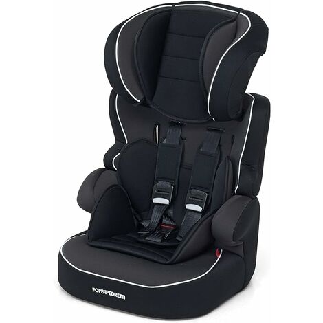 FOPPAPEDRETTI INFANZIA Foppapedretti Babyroad - Seggiolino Auto, Gruppo 1-2-3 (9-36 Kg) per Bambini da 9 Mesi a 12 Anni Circa, Noir