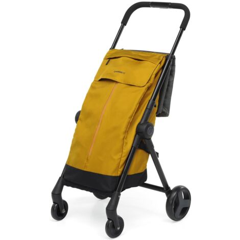 FOPPAPEDRETTI Foppapedretti Go Fast Carrello Portaspesa Pieghevole, Giallo