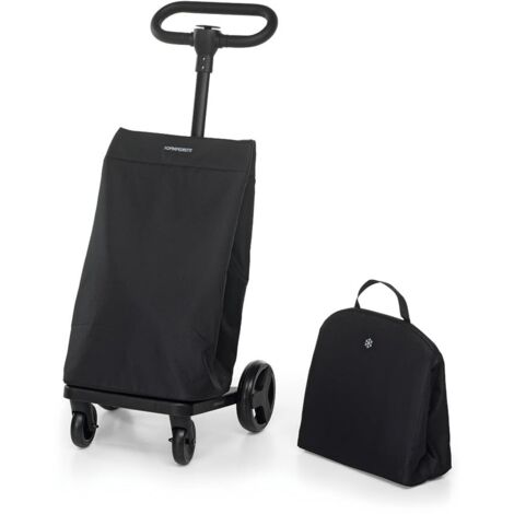 FOPPAPEDRETTI Foppapedretti Go Go Carrello Portaspesa, Nero Rosso