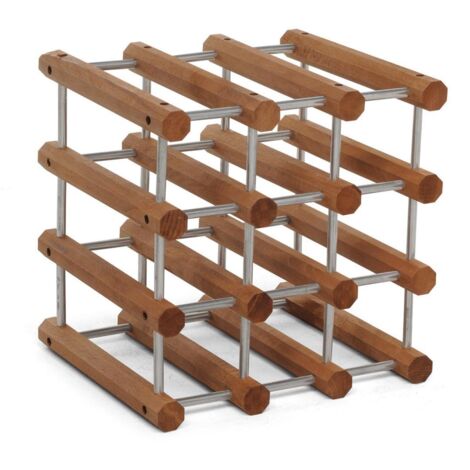 Foppapedretti IlCantiniere Casier à bouteilles 12 bouteille(s) Aluminium, Bois Aluminium, Noyer