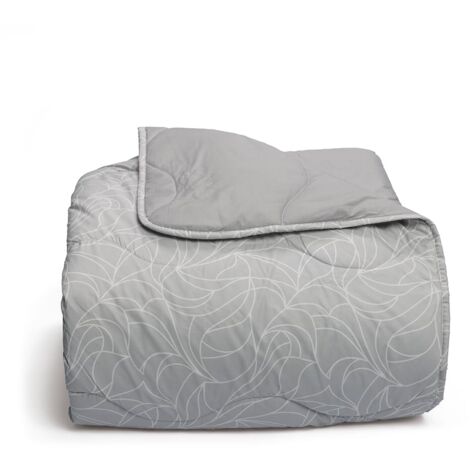 Foppapedretti Notte & Natura Trapunta letto singolo Onda Perla, rivestimento 100% cotone Percalle, Made in Italy