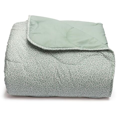Foppapedretti Notte & Natura Trapunta letto una piazza e mezza, Petali Salvia, rivestimento 100% cotone Percalle, Made in Italy