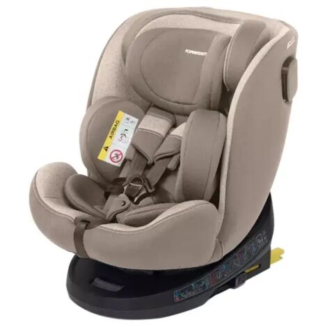 Foppapedretti Seggiolino Auto Circle I-Size Girevole 360° Isofix 40-150 Cm 0-12 Anni Sand