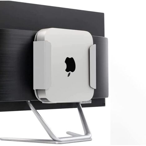 For Apple Mac Mini Tv Holder Multifunctional Support Router Carbon Steel Materials Apple Mac Mini Tv Box Stand Wall Mount Stand Accessory Rack (Apple Mac Mini, White)