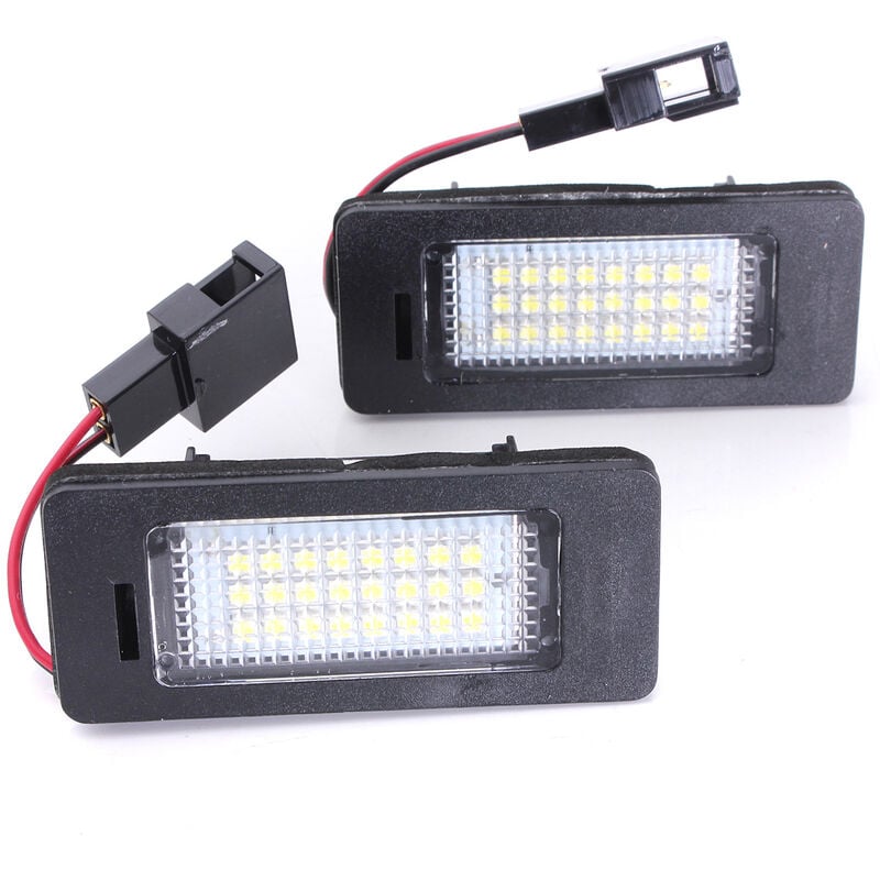 For Audi A4 A1 A5 S5 A6 B8 Q5 TT VW UK Pair LED License Number Plate Light Lamp