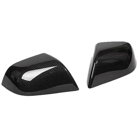 For Model 3 17-23 Rearview Mirror Cover Car Parts Bright Carbon Fiber--