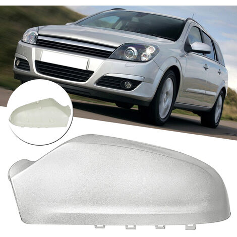 AUGIENB for Vauxhall Astra H 05-2009 Wing Mirror Cover Painted Silver/Blue Car Rearview Mirrors Cover N/S Passenger Left/Right