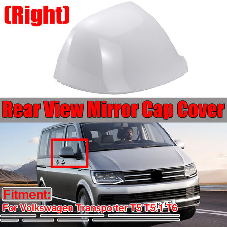 For VW Transporter T5 T5.1 T6 Wing Mirror Cover Cap CANDY Painted WHITE Right