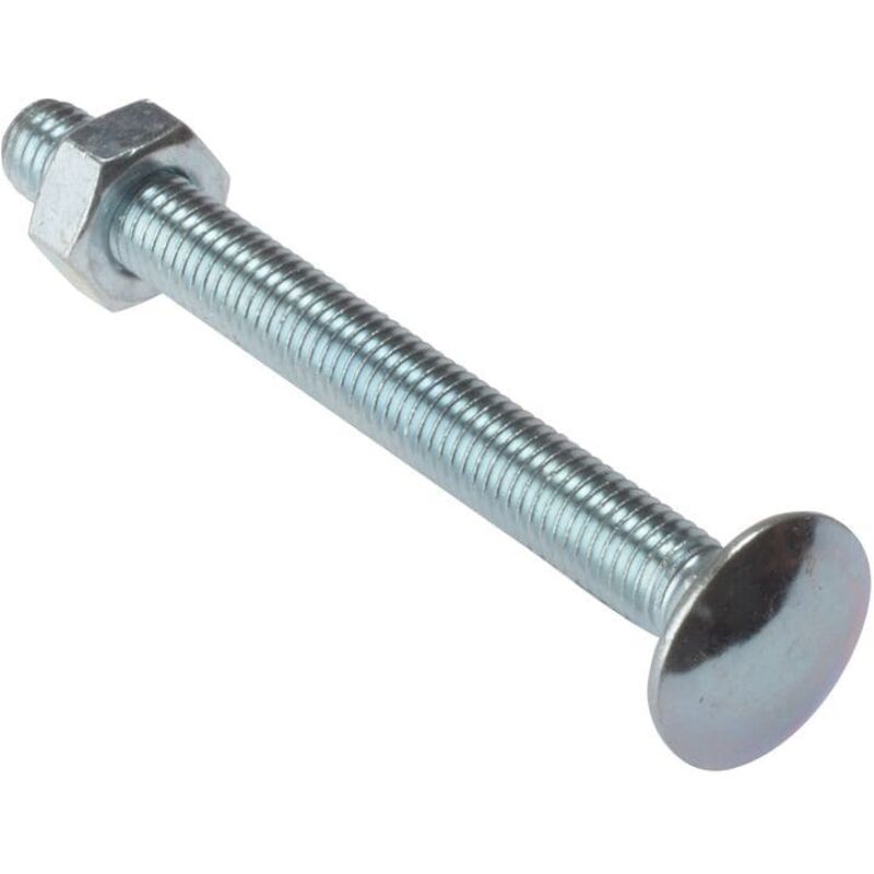Forgefix - Carriage Bolt & Nut zp M8 x 75mm Bag 10 FORCB875G