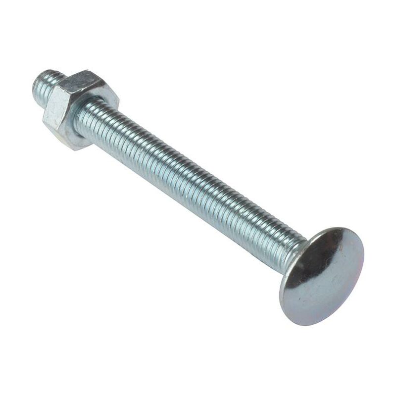 Forgefix - Carriage Bolt & Nut zp M12 x 75mm Bag 5 FORCB1275G