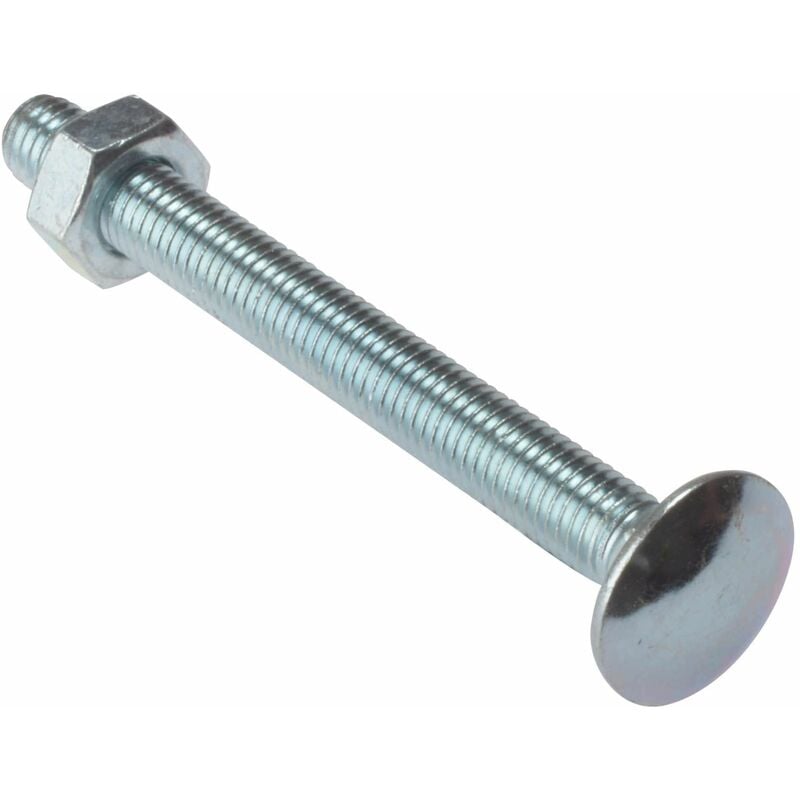 5CB12180 Carriage Bolt & Nut zp M12 x 180mm Bag 5 FORCB12180G - Forgefix