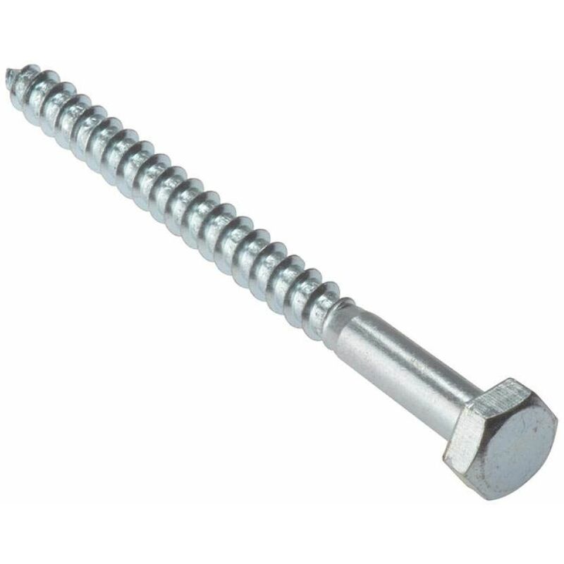 Coach Screw Hexagon Head Single Thread ZP M10 x 50mm Bag 10 FORCS1050M
