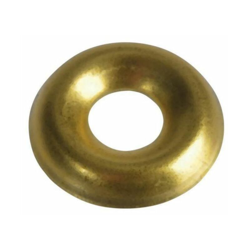 Forgefix Screw Cup Washers Solid Brass Polished No.8 Bag 200 FORSCW8BM