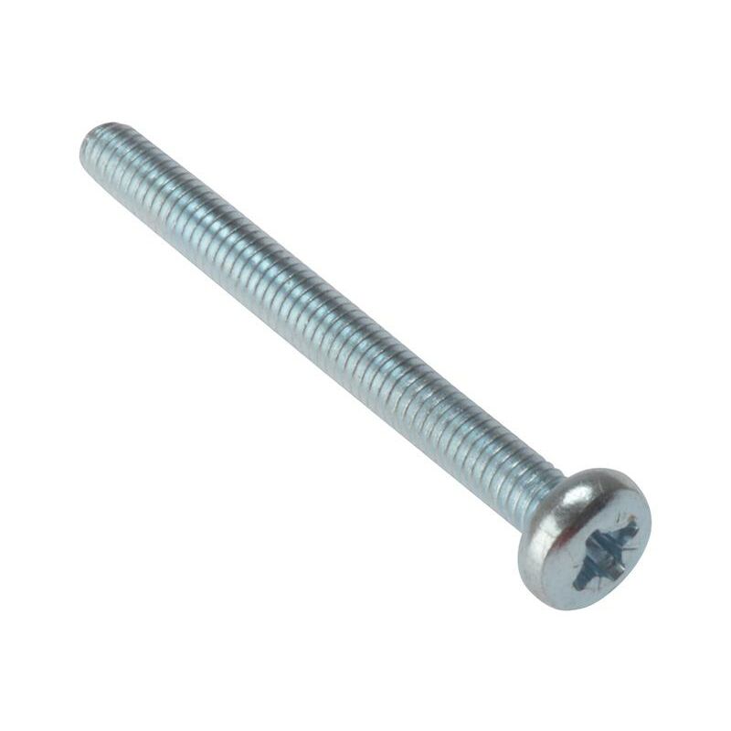 ForgeFix 25MSPH550 Machine Screw Pozi Compatible Pan Head ZP M5 x 50mm Bag 25 FORMSPH550M
