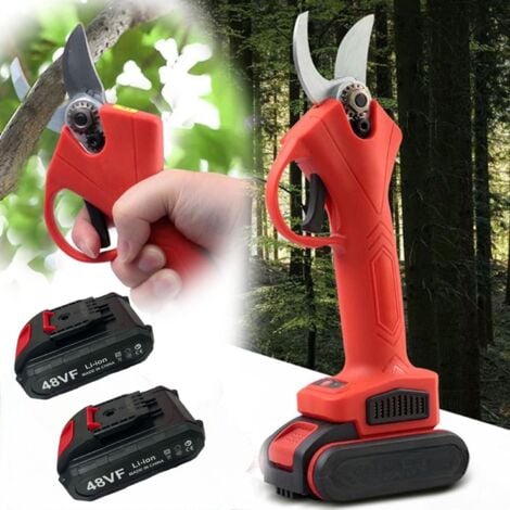 ZENCOCCO FORBICE DA Potatura A BATTERIA CESOIA 48V 2.5Ah Apertura 42mm 2 BATTERIE Taglio 25mm CON VALIGIA
