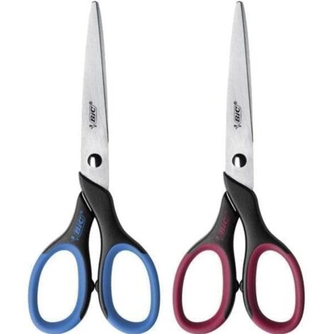 Forbici BIC Comfort nere e blu, 16 cm