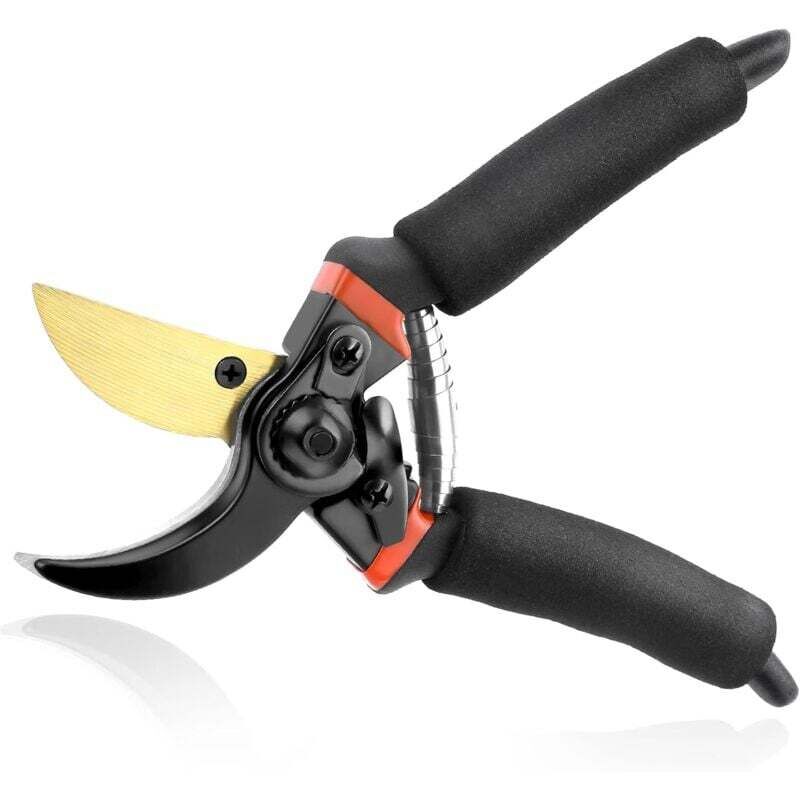 Image of Forbici da giardino, attrezzi da giardino, cesoie da giardino, forbici da giardino in acciaio inox con blocco, utensile per tagliare le piante, taglio