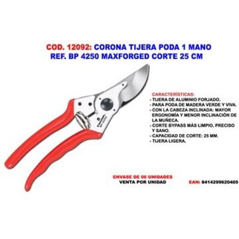 Forbici da potatura a una mano BP 4250 MaxForged taglio 25 cm