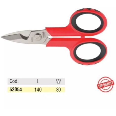 FORBICI ELETTRICISTA PROFESSIONALI IN INOX CON TAGLIACAVO OMMA-OFFERTA-
