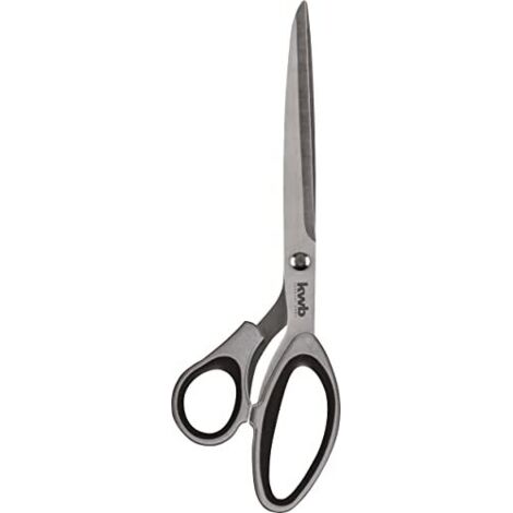 Forbici per carta da parati kwb, in acciaio inossidabile, angolate, lunghezza totale 280 mm, lunghezza di taglio 130 mm, robuste, appositamente rettificate, extra affilate, nero-grigio