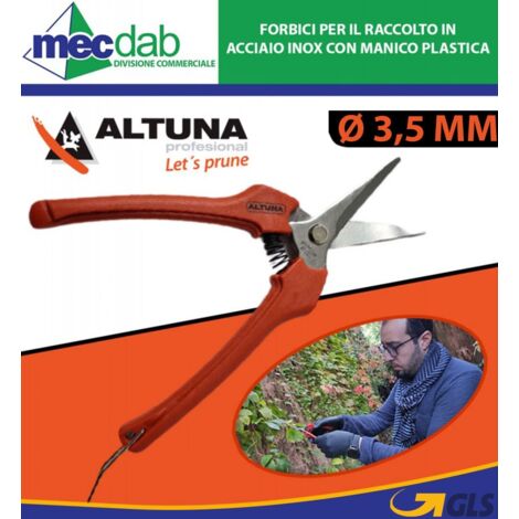 Forbici per la raccolta delle fibre, lama lunga in acciaio inox, 19 cm, 1271 Altuna