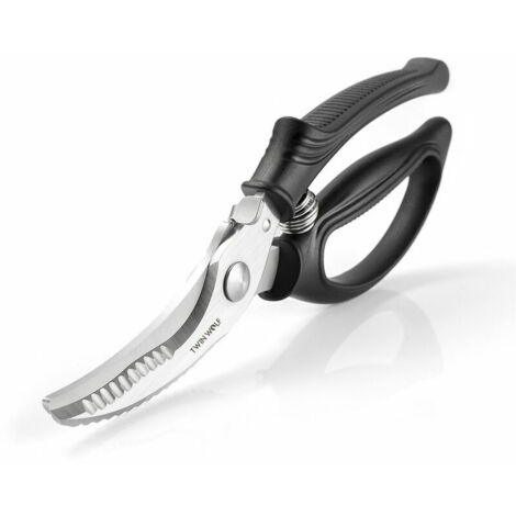 Forbici per pollame FOREHILL con manici in plastica - Forbici per uso domestico in acciaio inossidabile e plastica - Manici ergonomici - Universali e versatili - Per tagliare polli, ossa, carne e verd