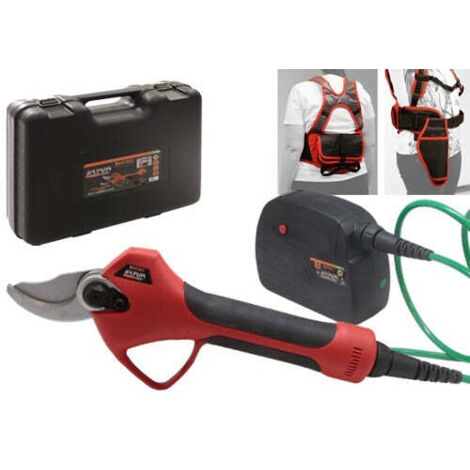 Forbici potatrici professionali pacco batteria a spalla in zaino e fodera porta forbici 400W Pro Katana Brixo