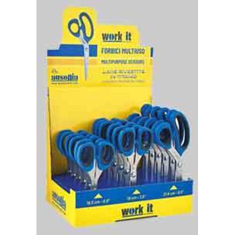 FORBICI 'WORK-IT' IN ESPOSITORE AUSONIA 18 pezzi