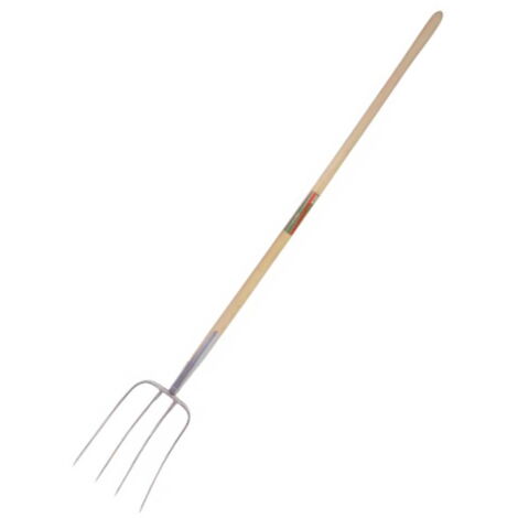 Forca a 4 denti con manico per letame 135 cm