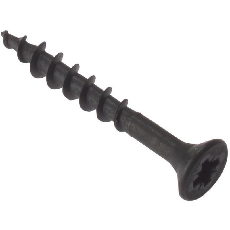 ForgeFix Coarse Thread Carcass Screws with Pozi Drive, Black Phosphate Finish, 4.2 x 45mm, Pack of 200
