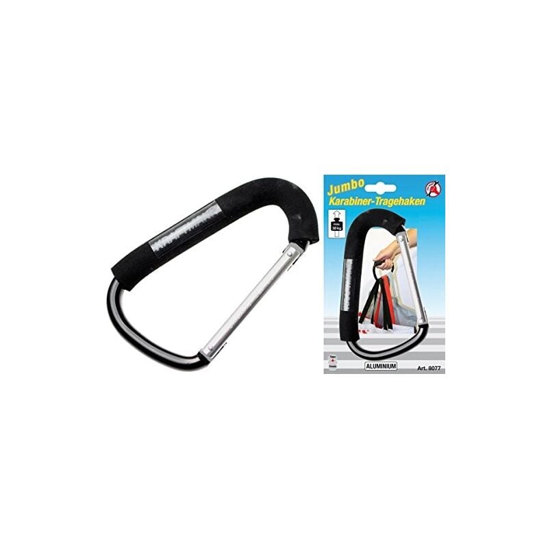 Force Homme 8077 Jumbo Mousqueton Crochets Mousqueton De Transport 30 Kg Aluminium Ummantelt