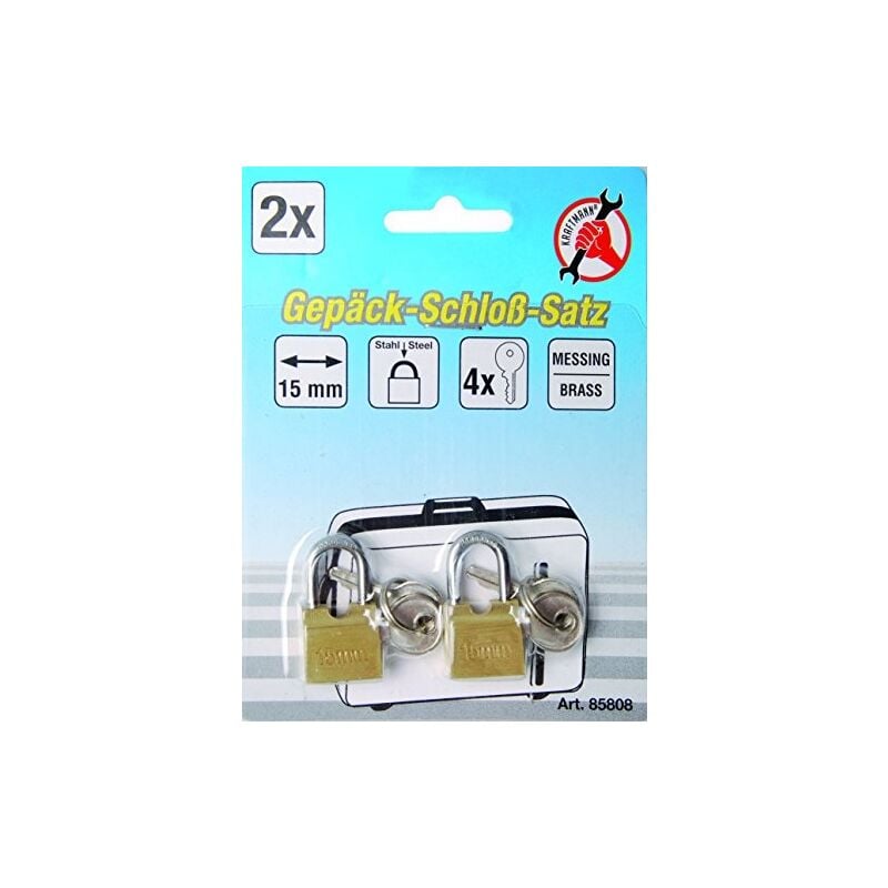 Force homme de bagages serrure, 2 pièces, 15 mm, 85808