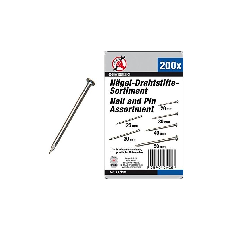 Force Homme Fil Ongles Stylos Assortiment 200 Pièces, 88130