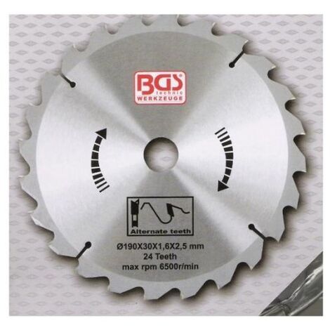FORCE HOMME SCIE CIRCULAIRE MÉTAL DUR, DIAMÈTRE 190 MM, 24 DENTS, 3952