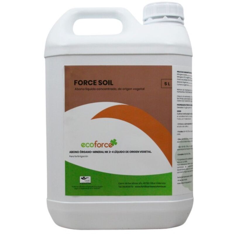 

Force-Soil de 5 L. Materia orgánica liquida ecologica altamente concentrada al 50% de origen vegetal - Cultivers