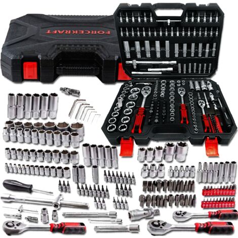 FORCEKRAFT Grand coffret de clés à douille (172 pièces) + mallette