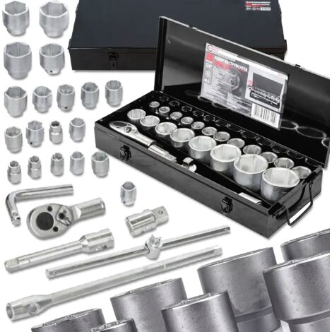 FORCEKRAFT Set di chiavi a bussola + cricchetto 26 pezzi + custodia
