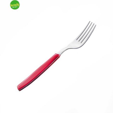 Forchetta da tavola fast EME Posateria colore rosso/cromo 20 cm