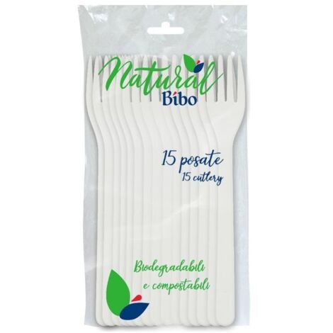 Forchetta                Pz 15 Bianco Natural Bibo