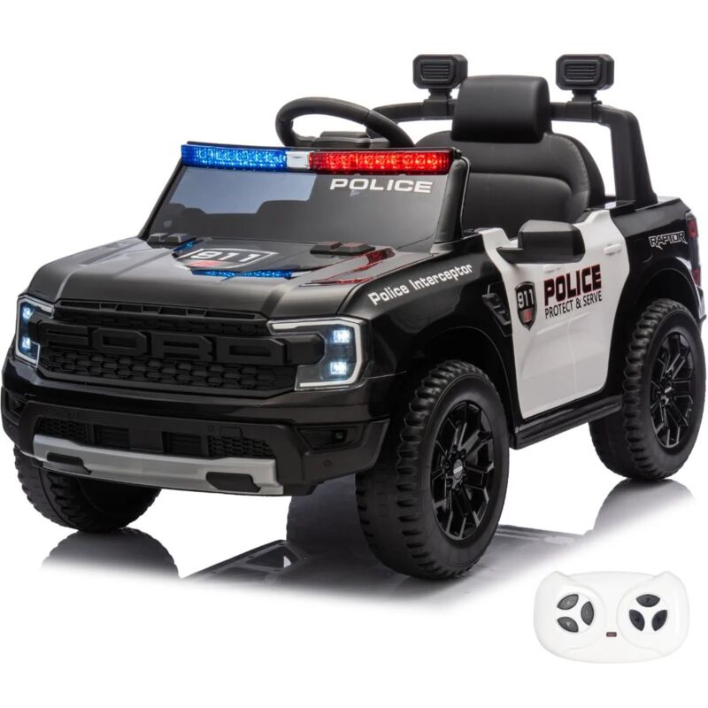 Berghoff - Ford Raptor - Voiture de Police Électrique 12V - 1 a 5 ans - Noir