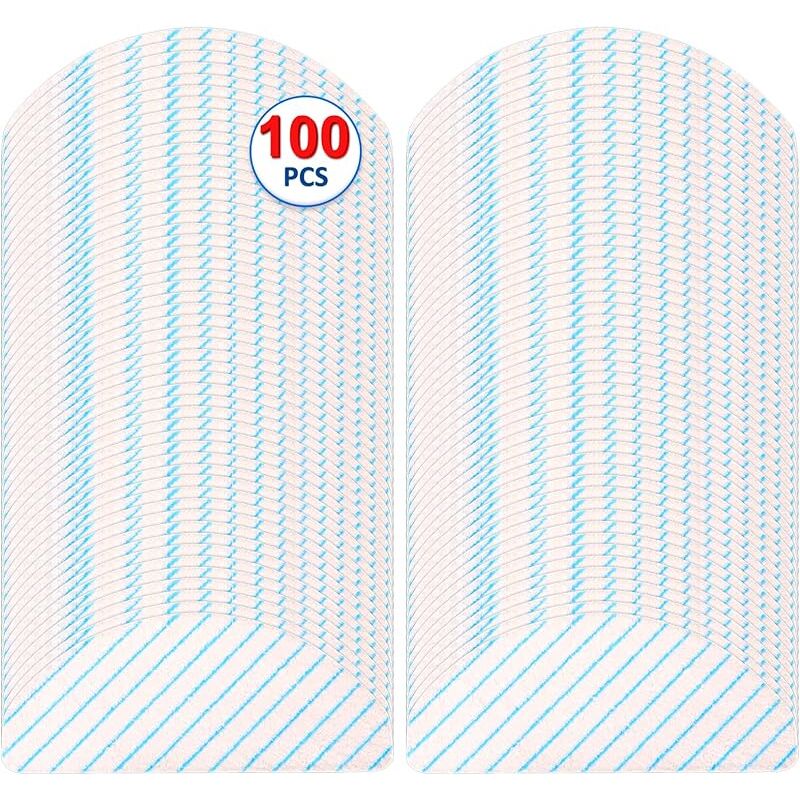 Forehill - 100 Pièces) N10 Tampons de vadrouille jetables pour ecovacs deebot ozmo N10/ N10 Plus/ T8/ T8+/ T8 aivi/ T9/ T9 max Lingettes asp